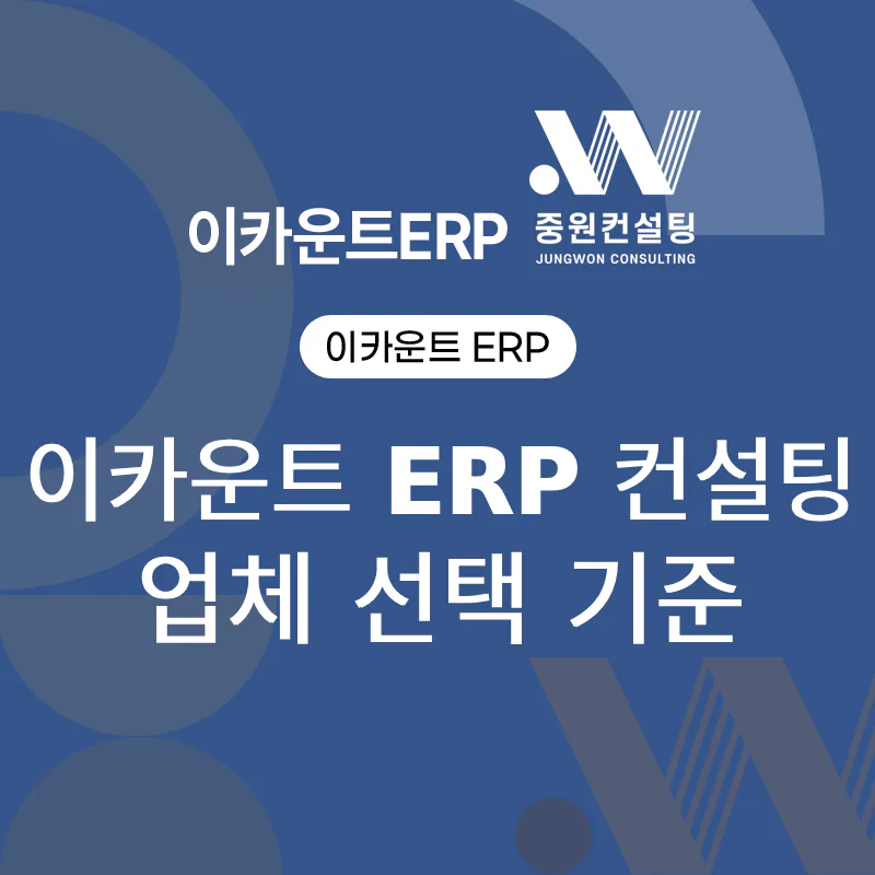 이카운트 ERP 컨설팅, 업체 선택 기준